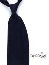 3 Fold Tie SEMANTICA in Silk Gauze Dark Blue Virtus et Honor